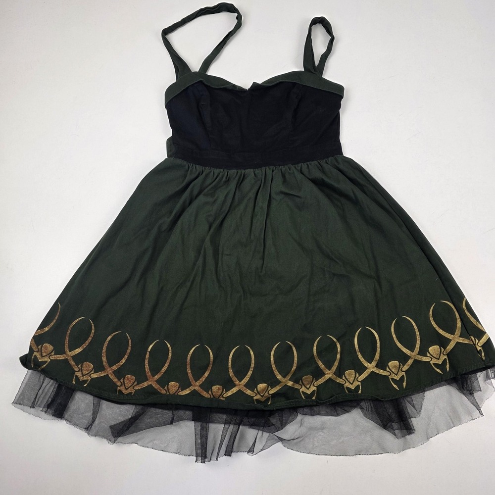 Marvel Her Universe Dress Womens Medium Green Loki Limited Edition Fit & Flare